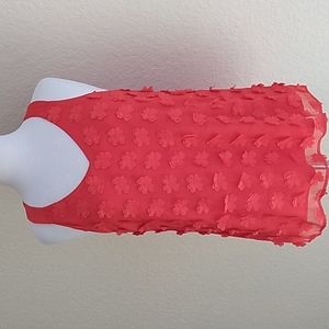 Red V-Neck Sleeveless Top